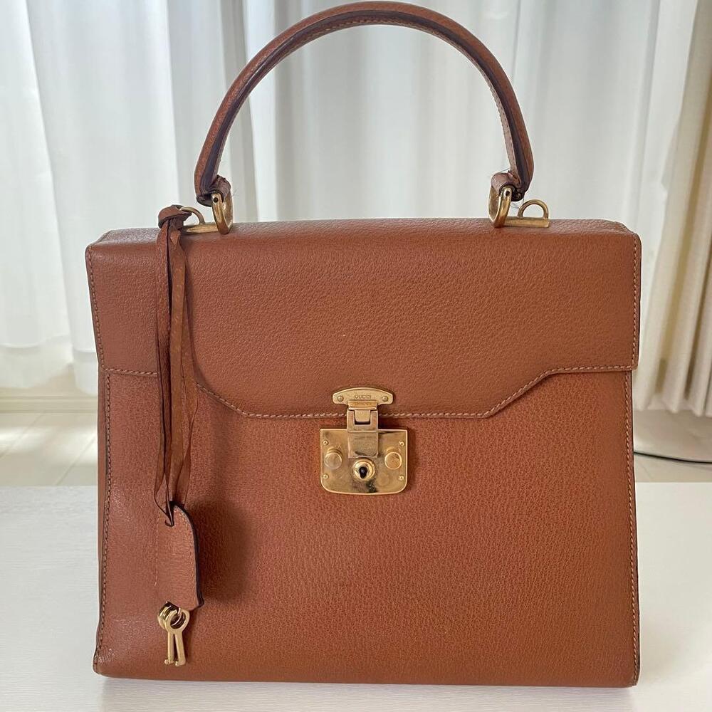 GUCCI Lady Lock Handbag Brown